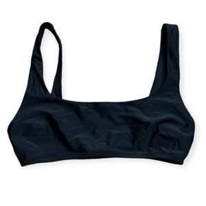 AERIE Women's Black Seamless Wireless Wide Strap Scoop Sports Bra Size XS